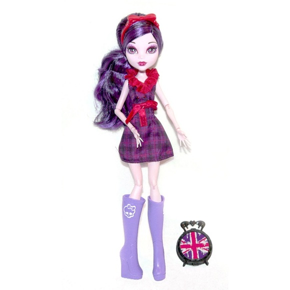 Nwots 2015 G2 Monster High Doll Elissabat Ghoulebrities in London Purple Hair - Picture 8 of 14